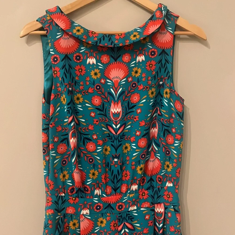Boden “Carnival Print” Clarissa Jumpsuit, Size 4 - Picture 3 of 8